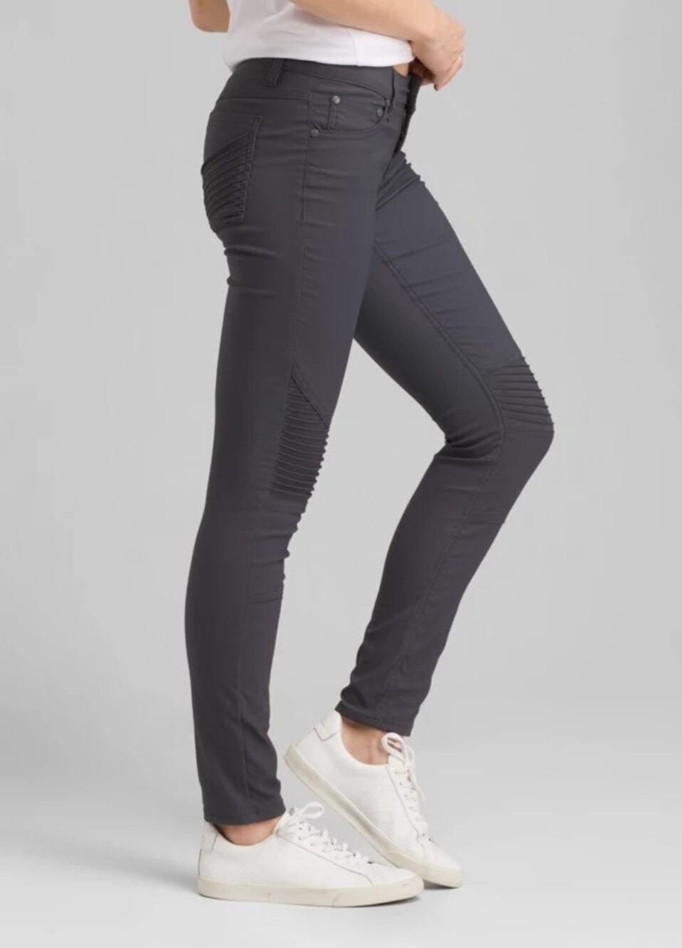 PrAna Brenna Moto Skinny Pant Grey Pants Size 8